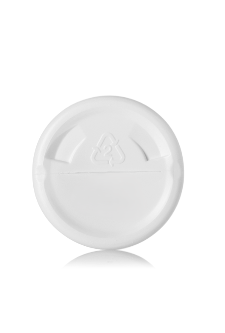 16oz Bottle white HDPE plastic cylinder round with 24-410 neck finish