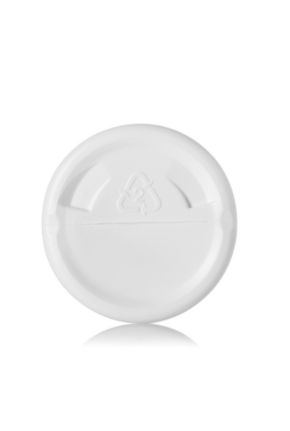 16oz Bottle white HDPE plastic cylinder round with 24-410 neck finish