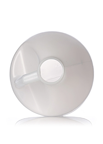 64 oz natural-colored HDPE plastic industrial round bottle (with 38-400 neck finish)