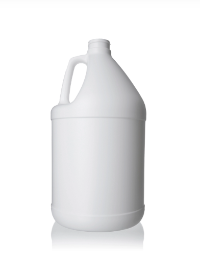 1 gallon natural-colored HDPE plastic industrial round bottle (with 38-400 neck finish)
